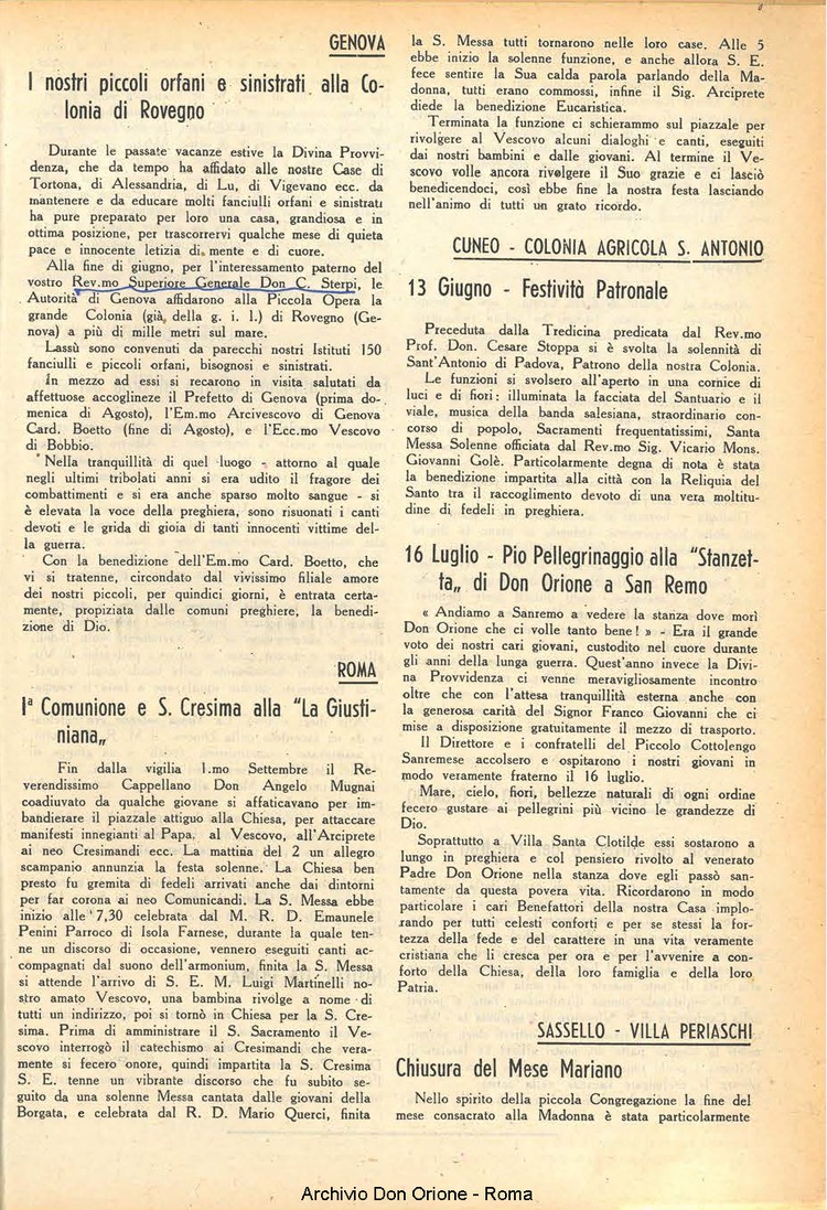 La piccola Opera della Divina Provvidenza, 39, 06, 1945, 01-10-1945, pagina 9