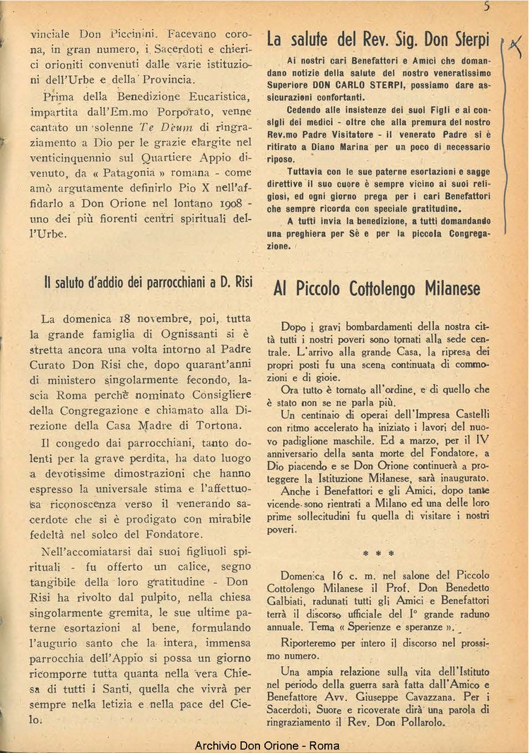 La piccola Opera della Divina Provvidenza, 39, 07, 1945, 01-12-1945, pagina 7
