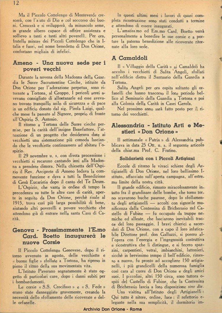 La piccola Opera della Divina Provvidenza, 39, 07, 1945, 01-12-1945, pagina 14