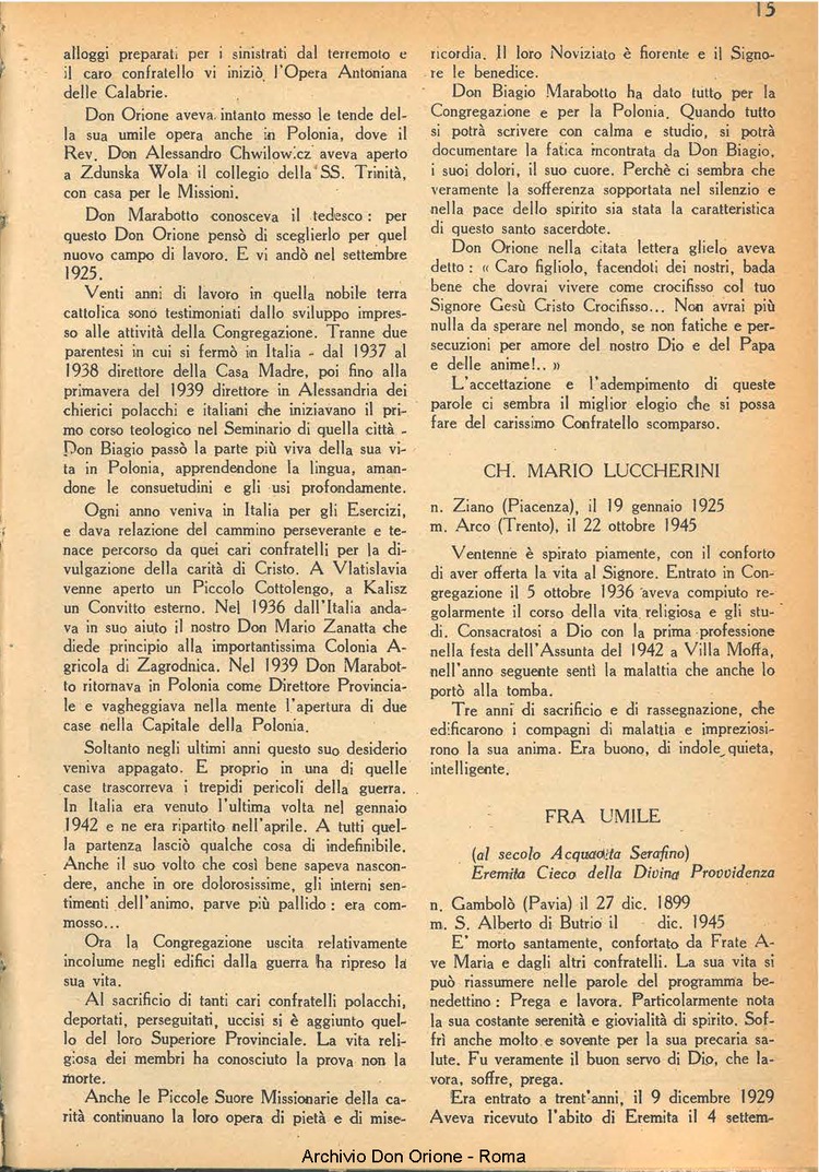 La piccola Opera della Divina Provvidenza, 39, 07, 1945, 01-12-1945, pagina 17
