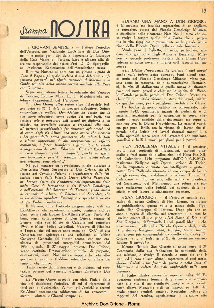 La piccola Opera della Divina Provvidenza, 40, 01_02, 01-02-1946, pagina 15