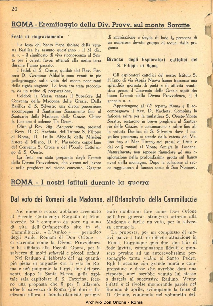 La piccola Opera della Divina Provvidenza, 40, 01_02, 01-02-1946, pagina 22