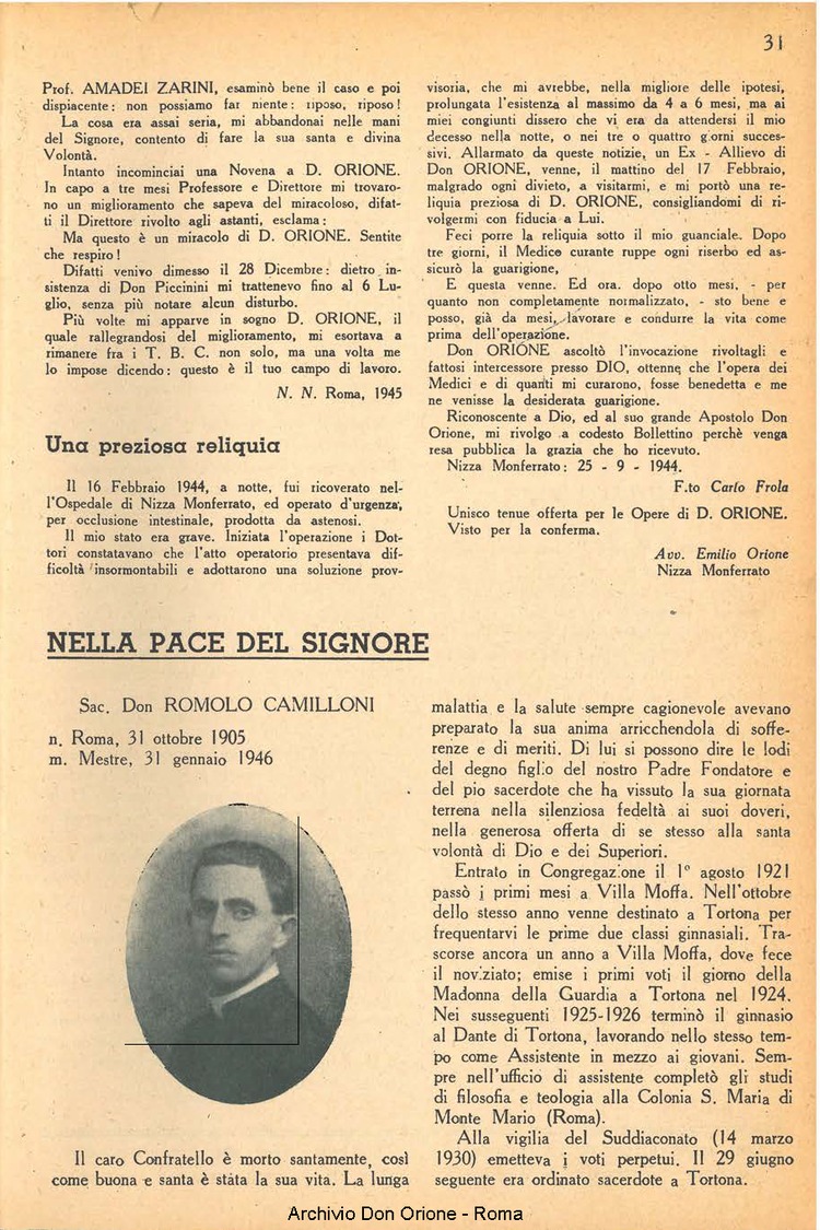 La piccola Opera della Divina Provvidenza, 40, 01_02, 01-02-1946, pagina 33