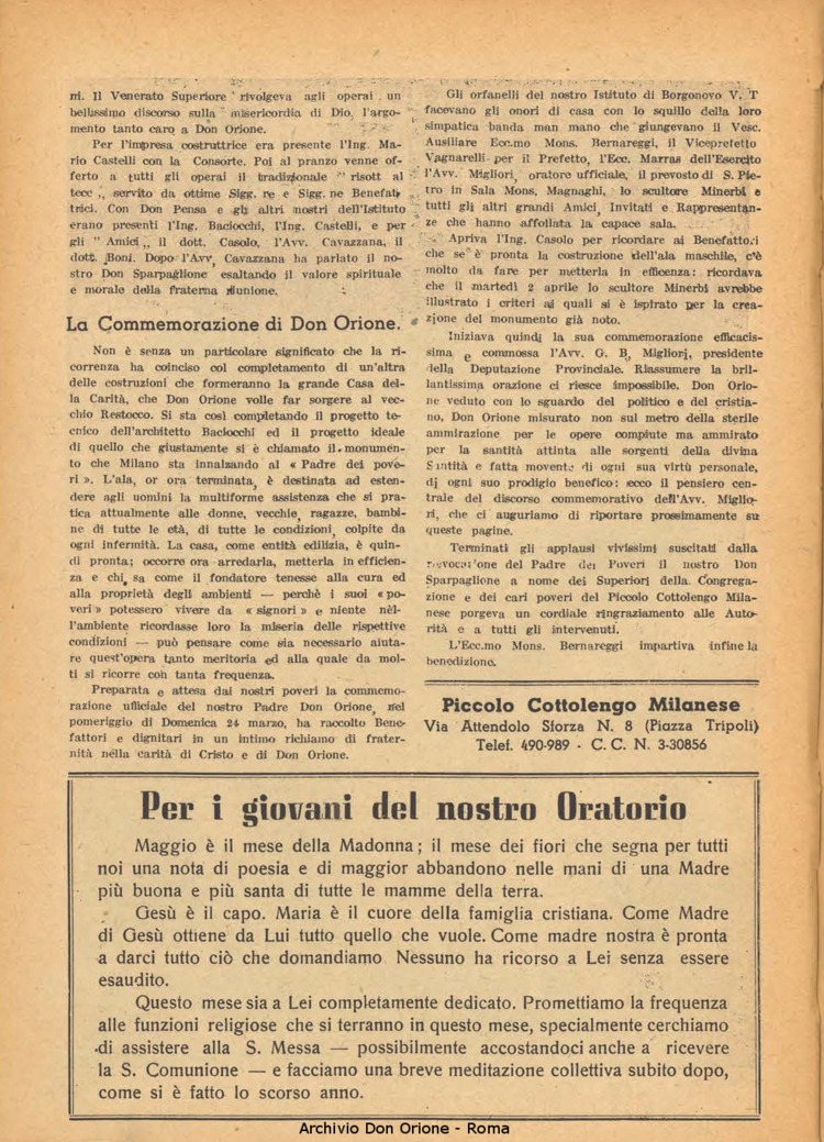 La piccola Opera della Divina Provvidenza, 40, 03_05, 01-05-1946, pagina 10