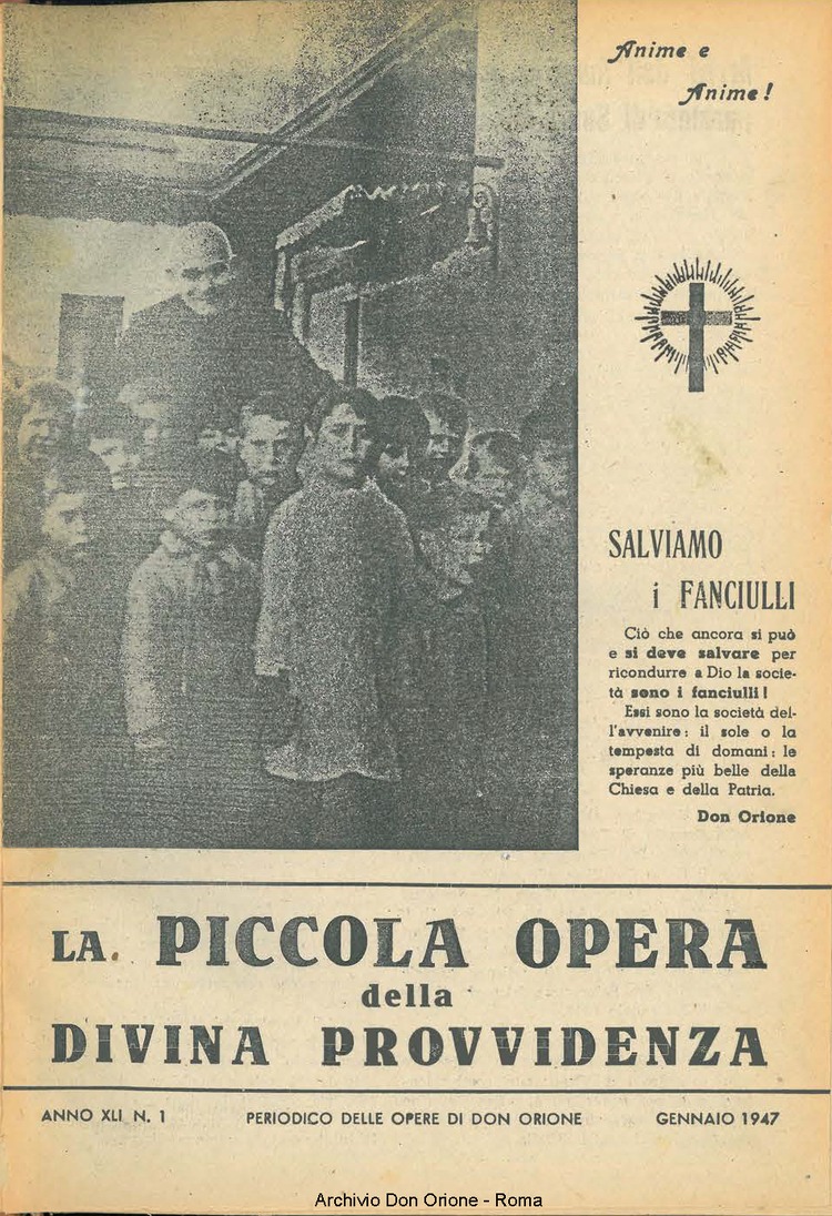 La piccola Opera della Divina Provvidenza, 41, 01, 01-01-1947, pagina 1