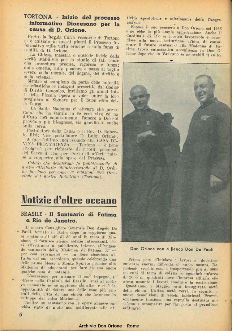 La piccola Opera della Divina Provvidenza, 41, 02, 01-02-1947, pagina 6