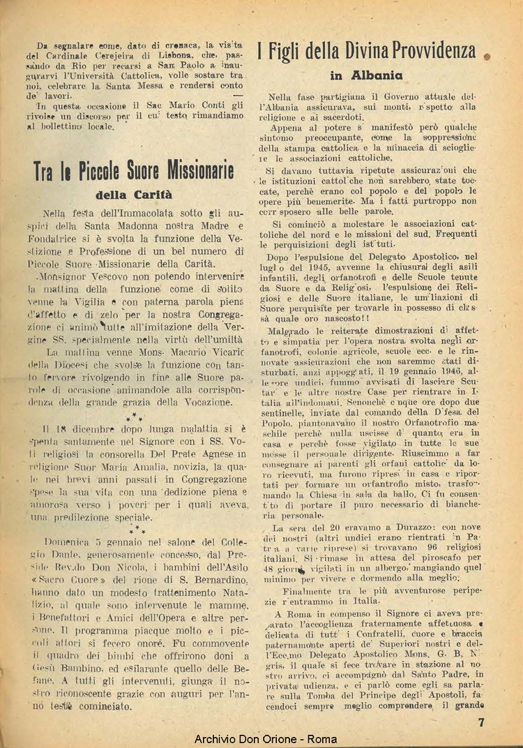 La piccola Opera della Divina Provvidenza, 41, 02, 01-02-1947, pagina 7