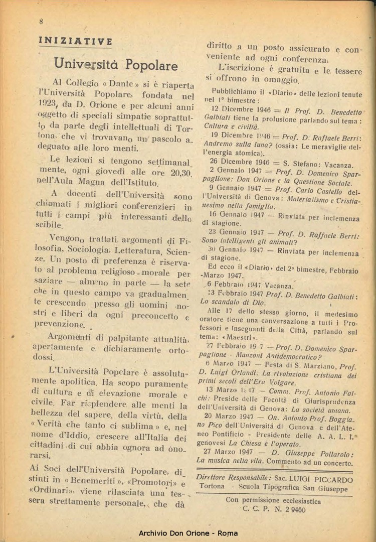 La piccola Opera della Divina Provvidenza, 41, 03, 01-03-1947, pagina 10