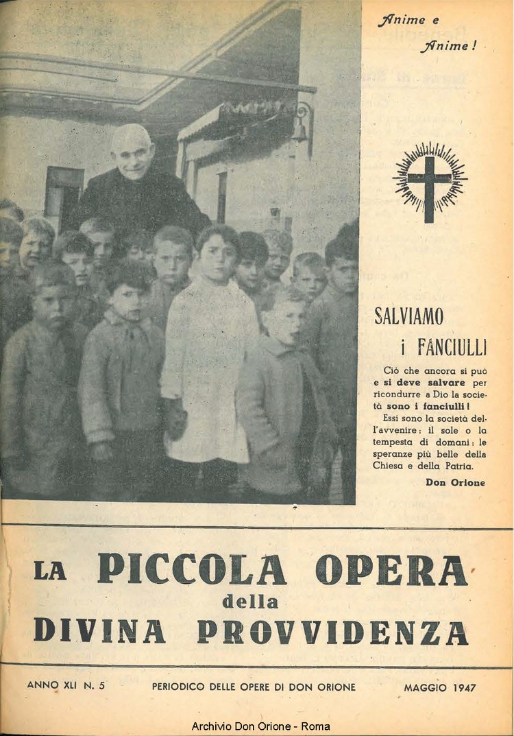 La piccola Opera della Divina Provvidenza, 41, 05, 01-05-1947, pagina 1