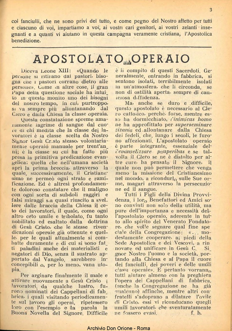 La piccola Opera della Divina Provvidenza, 41, 05, 01-05-1947, pagina 5