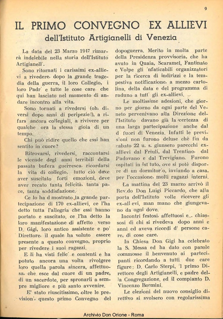 La piccola Opera della Divina Provvidenza, 41, 05, 01-05-1947, pagina 11