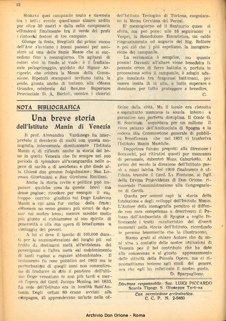 La piccola Opera della Divina Provvidenza, 41, 05, 01-05-1947, pagina 14