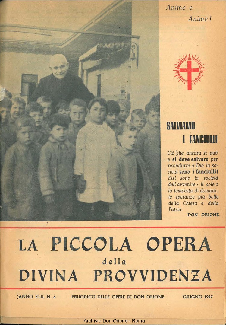 La piccola Opera della Divina Provvidenza, 41, 06, 01-06-1947, pagina 1