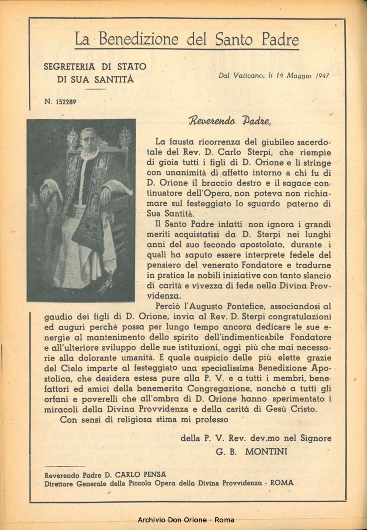 La piccola Opera della Divina Provvidenza, 41, 06, 01-06-1947, pagina 4