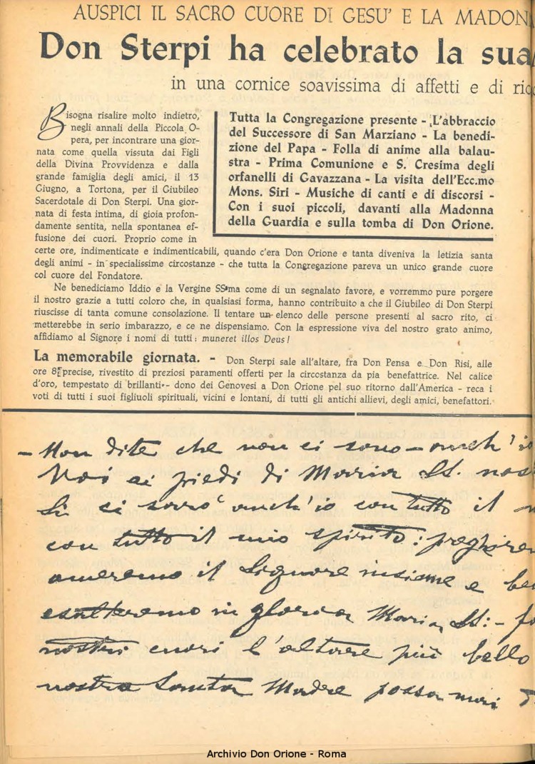 La piccola Opera della Divina Provvidenza, 41, 06, 01-06-1947, pagina 10