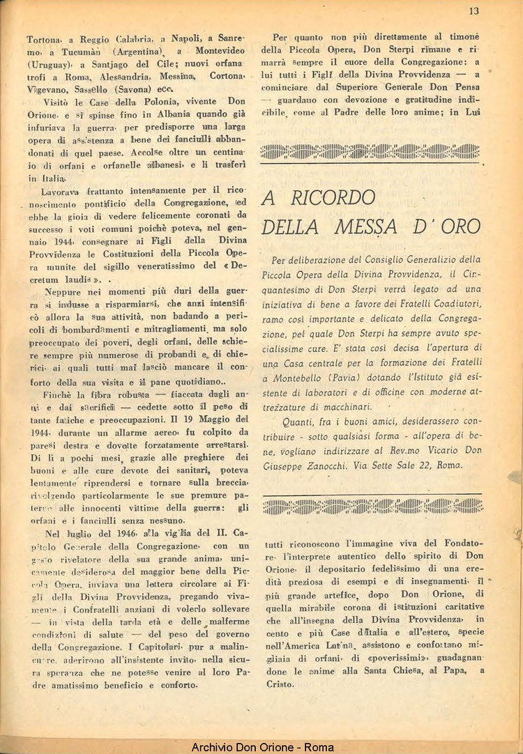 La piccola Opera della Divina Provvidenza, 41, 06, 01-06-1947, pagina 15