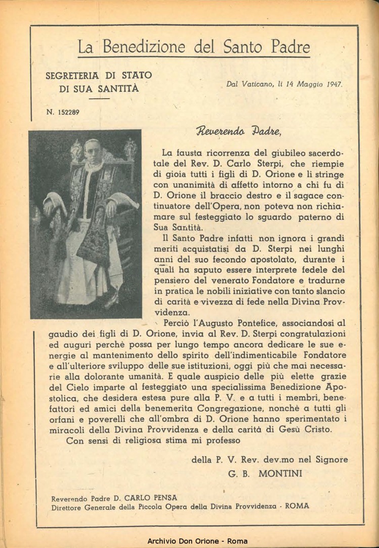 La piccola Opera della Divina Provvidenza, 41, 07, 01-07-1947, pagina 4