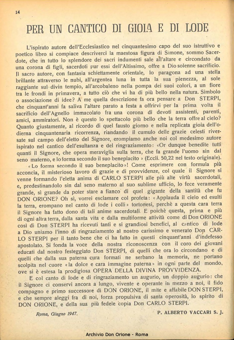 La piccola Opera della Divina Provvidenza, 41, 07, 01-07-1947, pagina 16