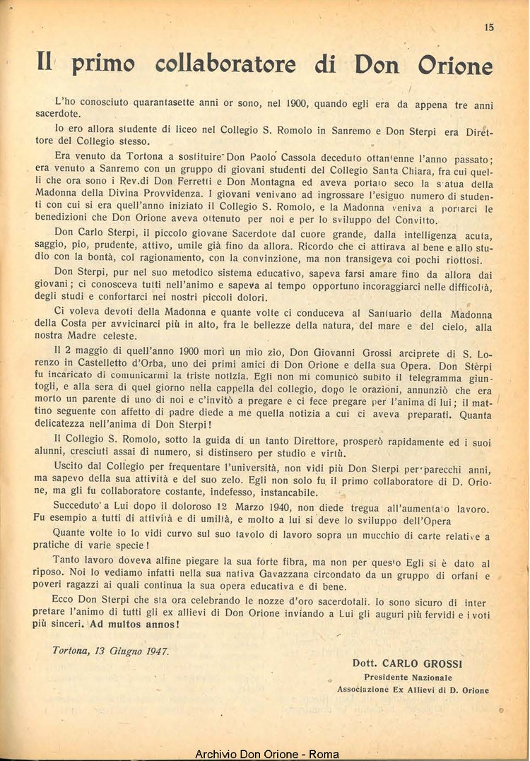 La piccola Opera della Divina Provvidenza, 41, 07, 01-07-1947, pagina 17