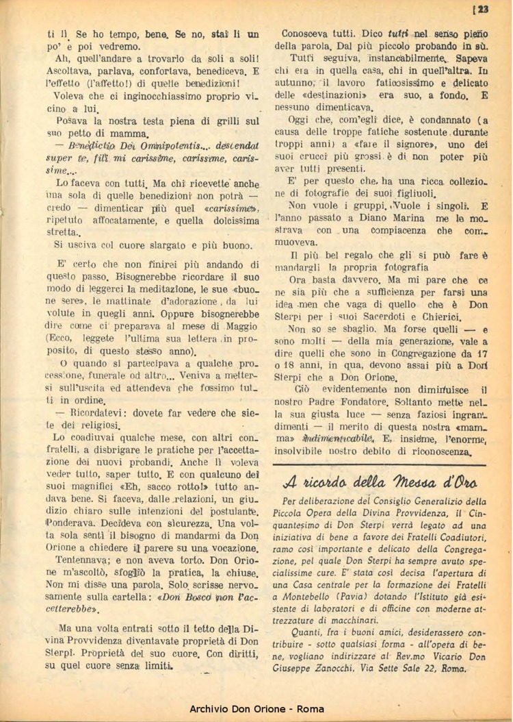 La piccola Opera della Divina Provvidenza, 41, 07, 01-07-1947, pagina 25