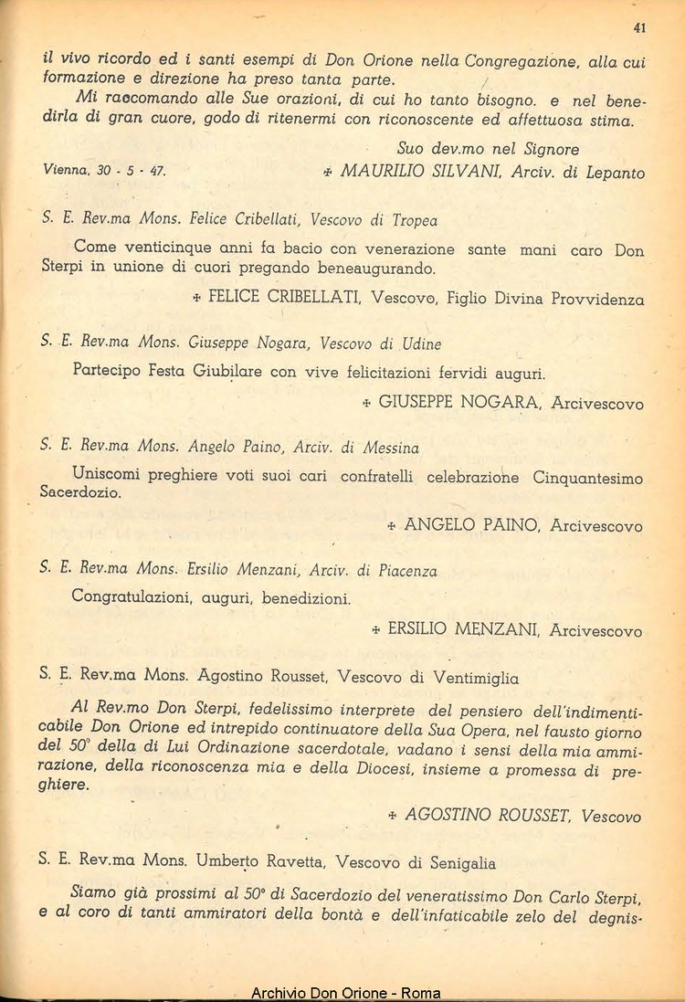 La piccola Opera della Divina Provvidenza, 41, 07, 01-07-1947, pagina 43