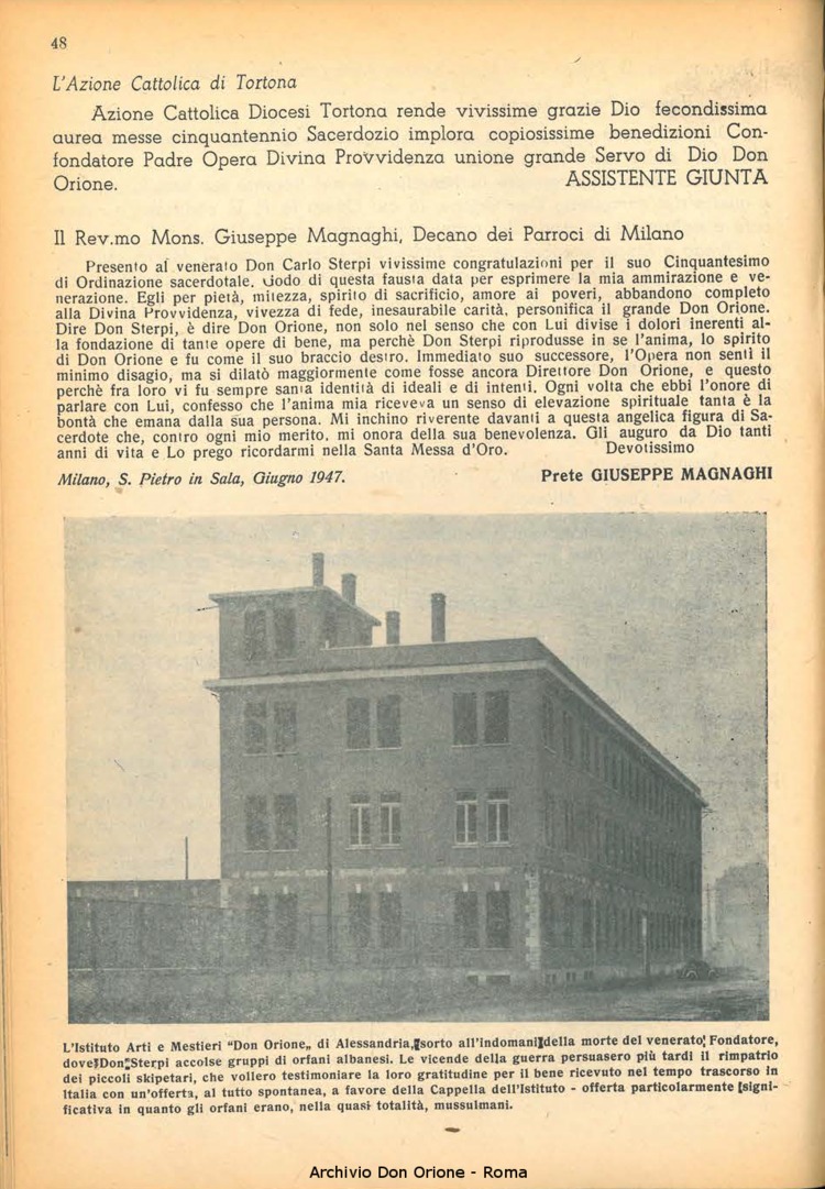 La piccola Opera della Divina Provvidenza, 41, 07, 01-07-1947, pagina 50