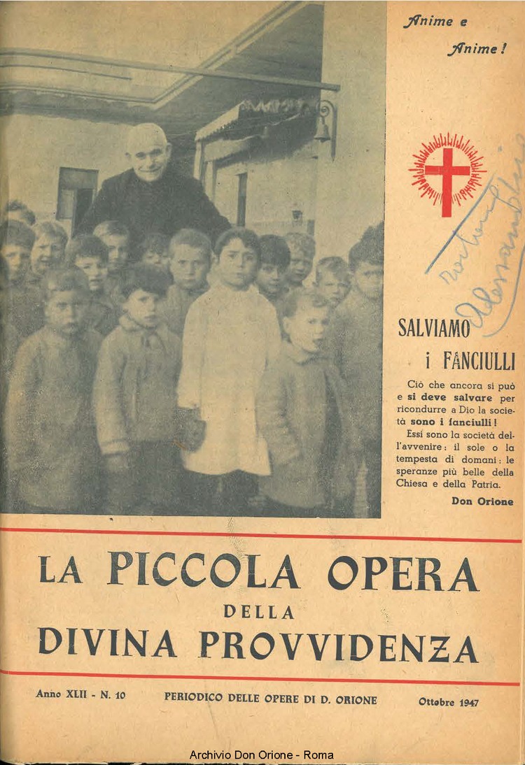 La piccola Opera della Divina Provvidenza, 42, 10, 01-10-1947, pagina 1