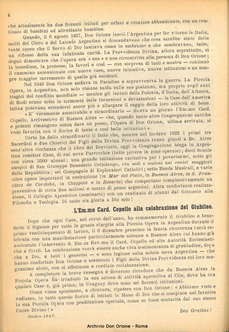 La piccola Opera della Divina Provvidenza, 42, 10, 01-10-1947, pagina 8