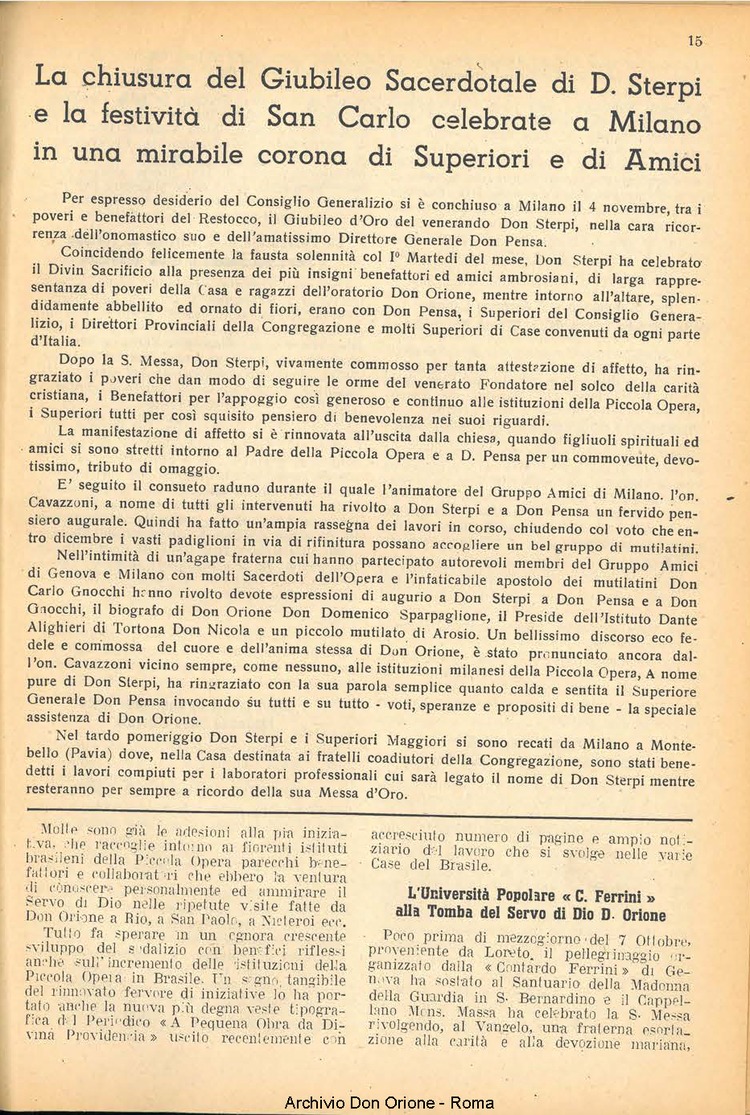 La piccola Opera della Divina Provvidenza, 42, 10, 01-10-1947, pagina 17