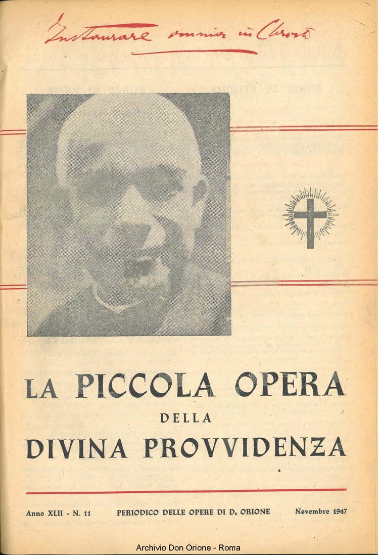 La piccola Opera della Divina Provvidenza, 42, 11, 01-11-1947, pagina 1