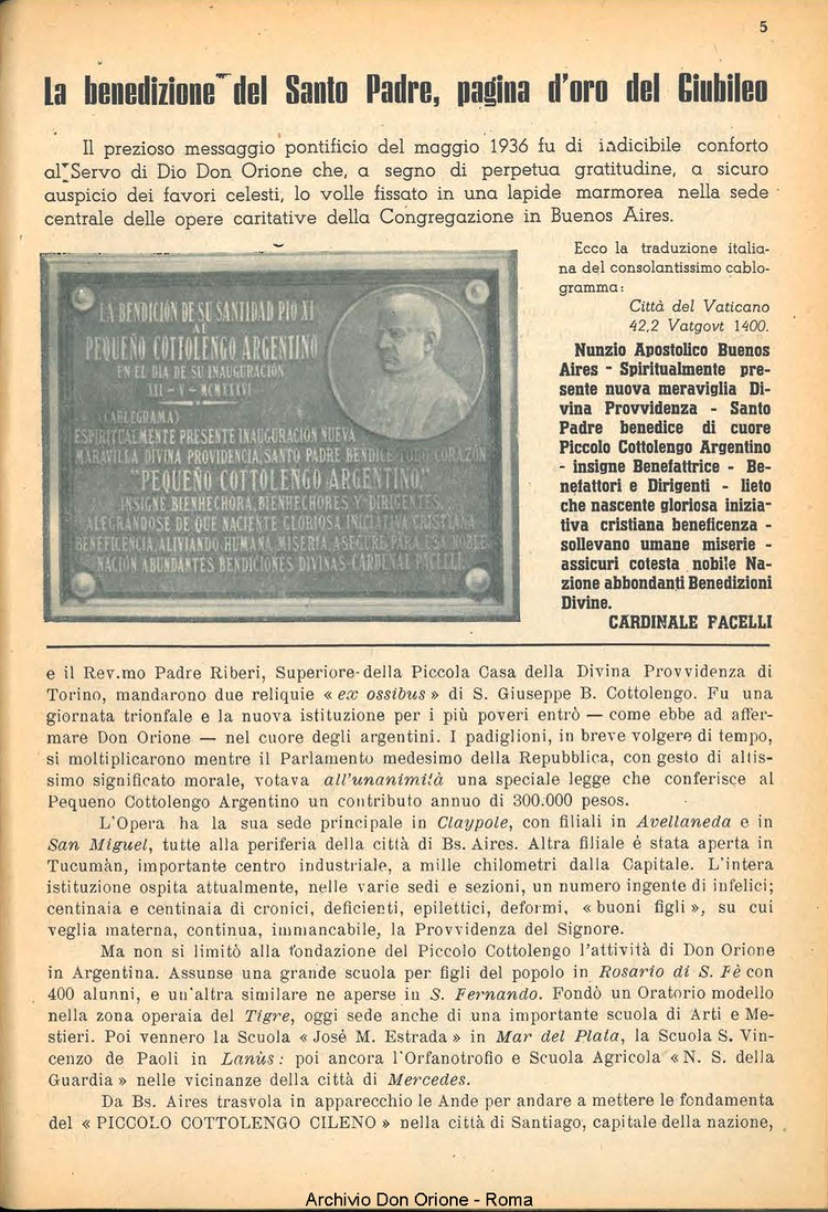 La piccola Opera della Divina Provvidenza, 42, 11, 01-11-1947, pagina 7