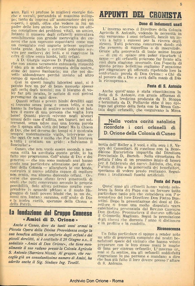 La piccola Opera della Divina Provvidenza, 42, 12, 01-12-1947, pagina 7