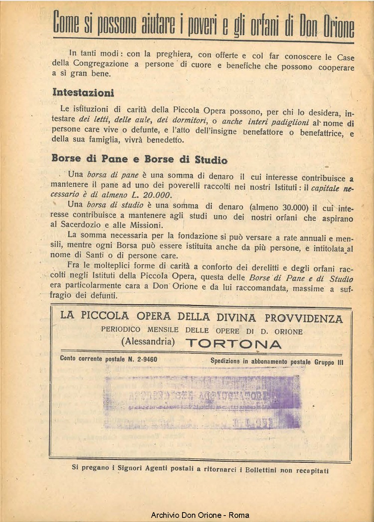 La piccola Opera della Divina Provvidenza, 43, 01, 01-01-1948, pagina 16