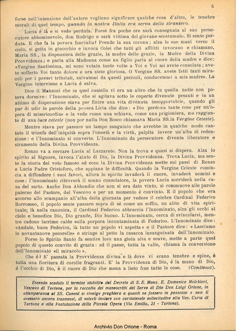 La piccola Opera della Divina Provvidenza, 43, 02, 01-02-1948, pagina 5