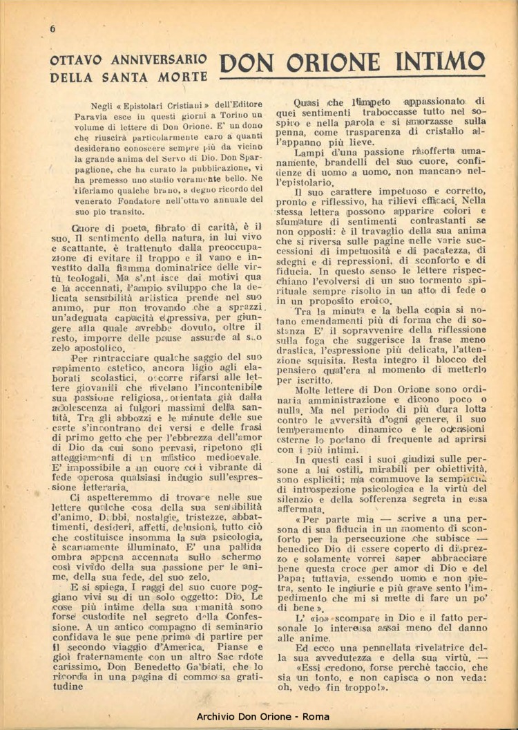 La piccola Opera della Divina Provvidenza, 43, 02, 01-02-1948, pagina 6