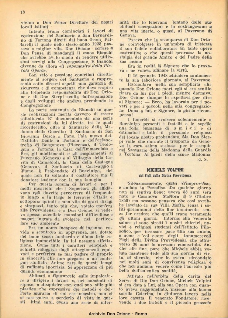 La piccola Opera della Divina Provvidenza, 43, 02, 01-02-1948, pagina 18