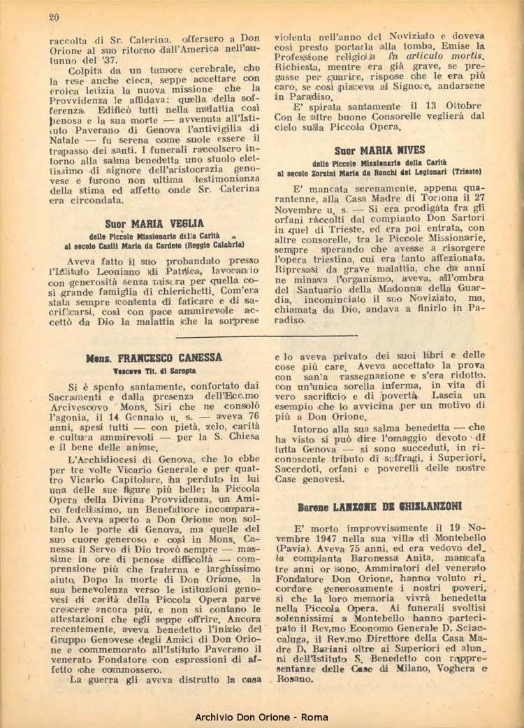 La piccola Opera della Divina Provvidenza, 43, 02, 01-02-1948, pagina 20