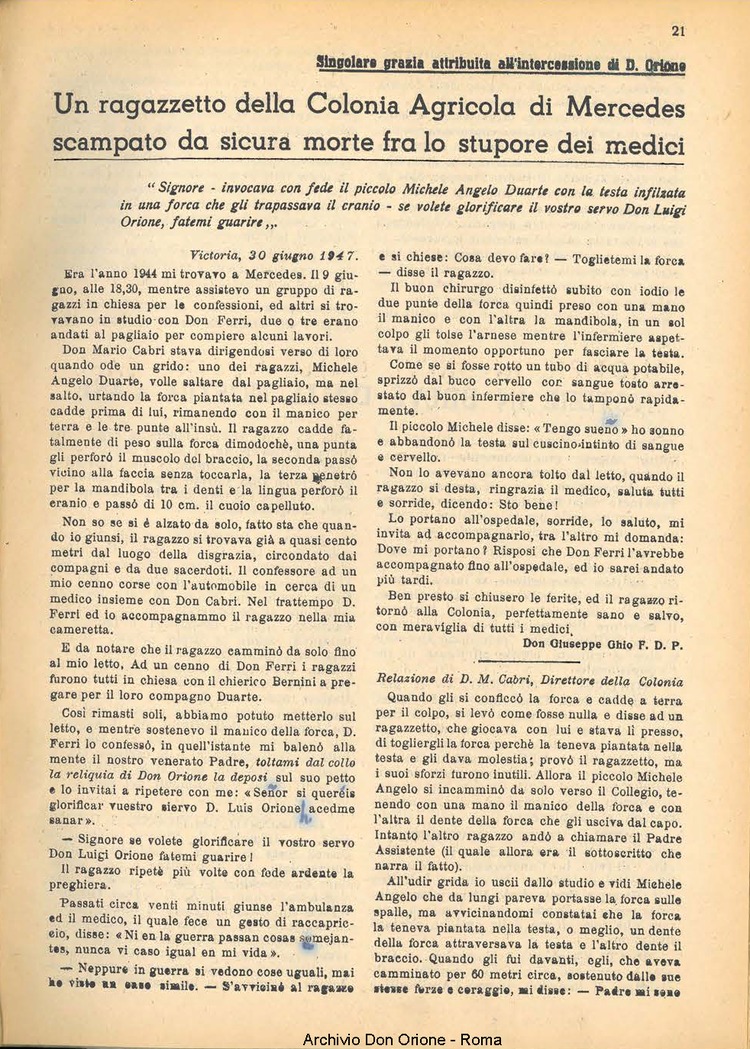 La piccola Opera della Divina Provvidenza, 43, 02, 01-02-1948, pagina 21