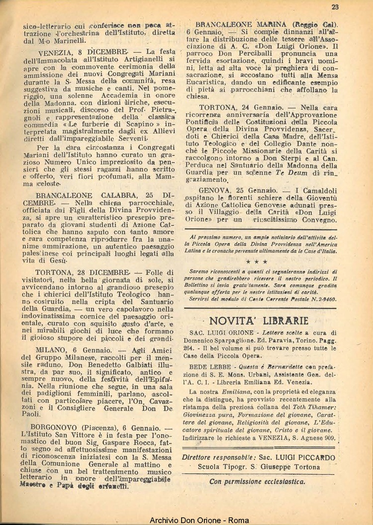 La piccola Opera della Divina Provvidenza, 43, 02, 01-02-1948, pagina 23