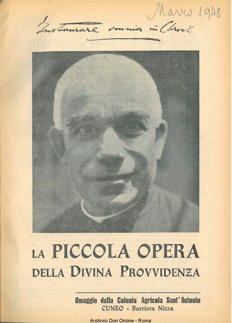 La piccola Opera della Divina Provvidenza, 43, 03, 01-03-1948, pagina 1