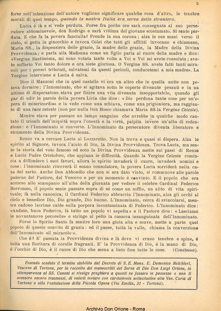 La piccola Opera della Divina Provvidenza, 43, 03, 01-03-1948, pagina 5