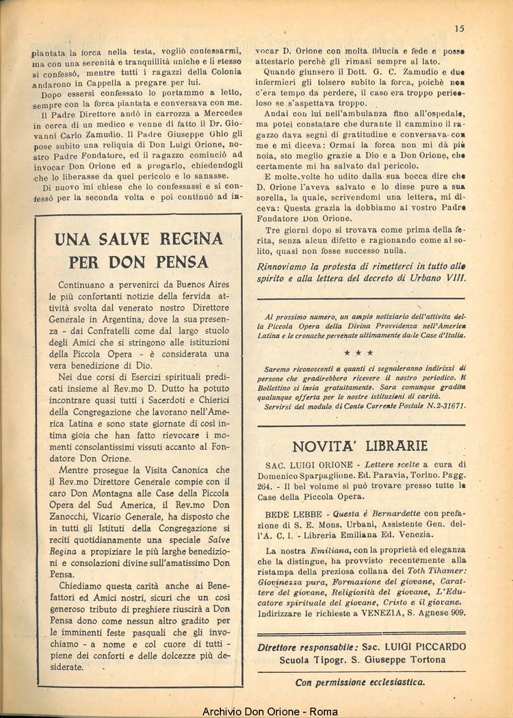 La piccola Opera della Divina Provvidenza, 43, 03, 01-03-1948, pagina 15