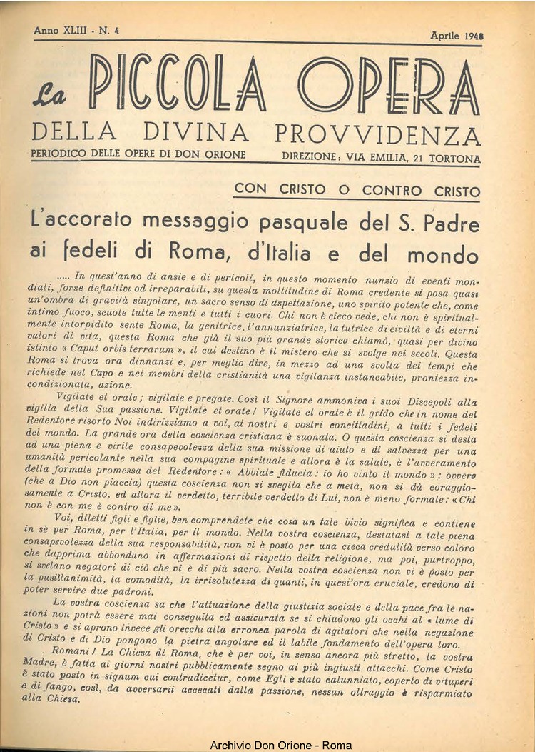 La piccola Opera della Divina Provvidenza, 43, 04, 01-04-1948, pagina 3