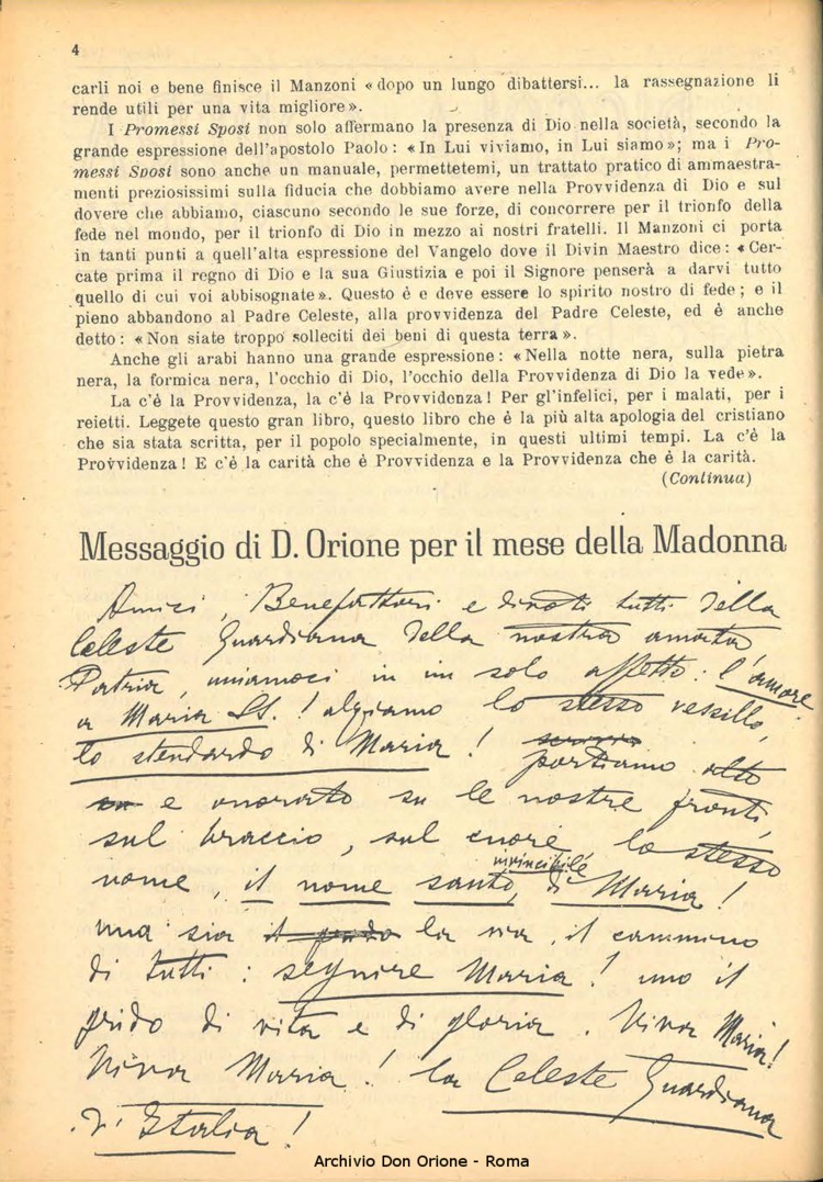 La piccola Opera della Divina Provvidenza, 43, 05, 01-05-1948, pagina 4