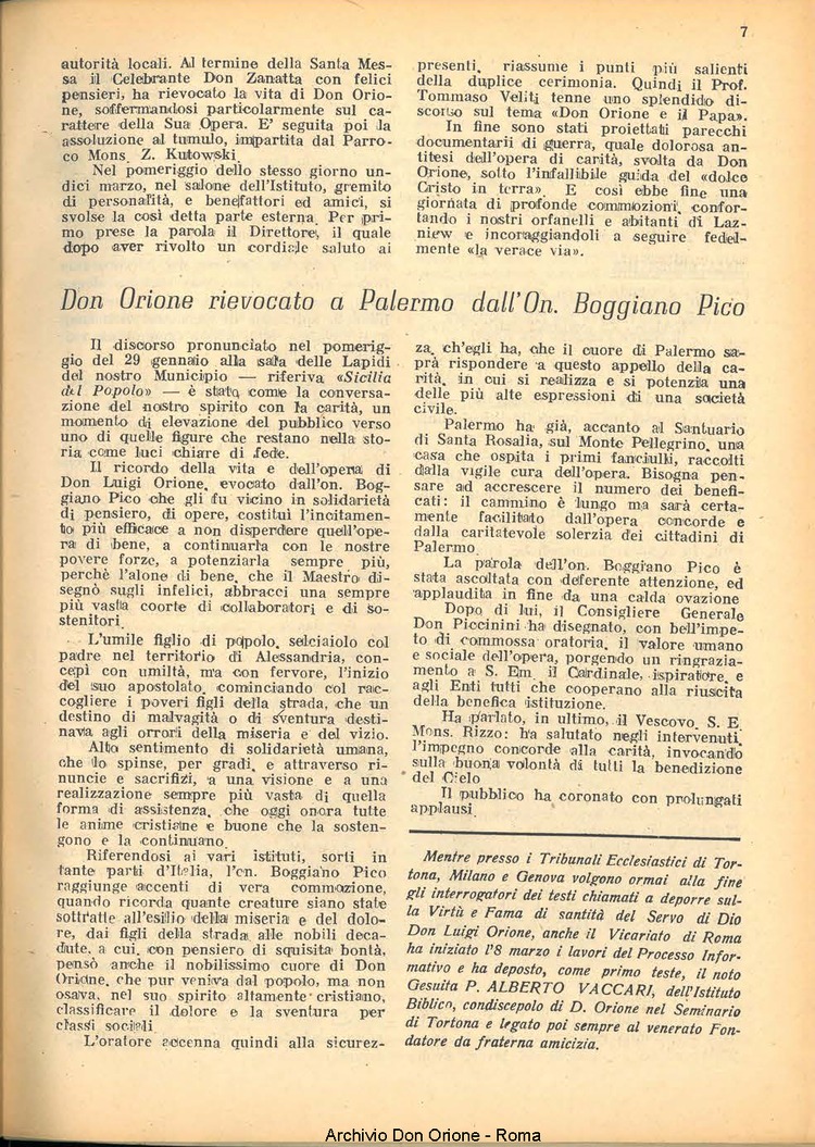 La piccola Opera della Divina Provvidenza, 43, 05, 01-05-1948, pagina 7