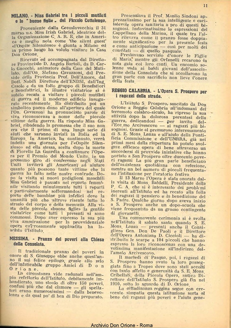 La piccola Opera della Divina Provvidenza, 43, 05, 01-05-1948, pagina 11