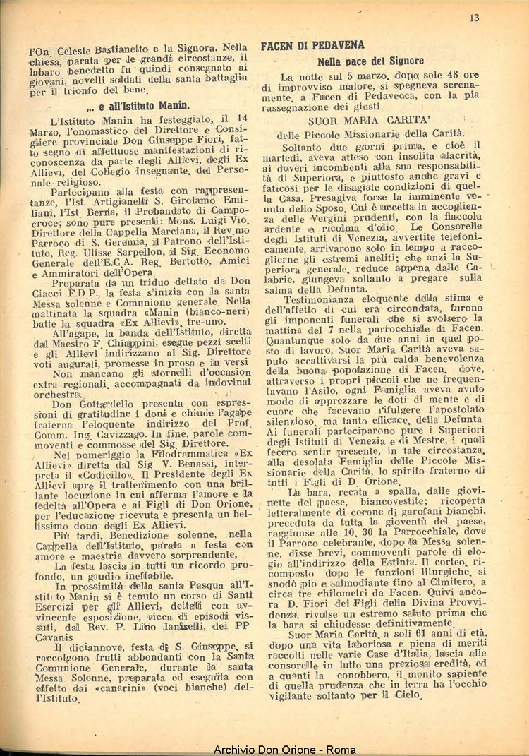 La piccola Opera della Divina Provvidenza, 43, 05, 01-05-1948, pagina 13