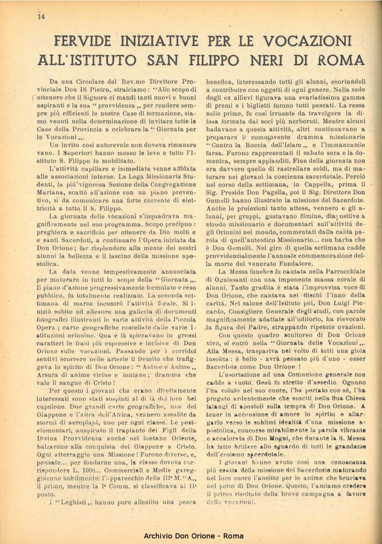 La piccola Opera della Divina Provvidenza, 43, 05, 01-05-1948, pagina 14