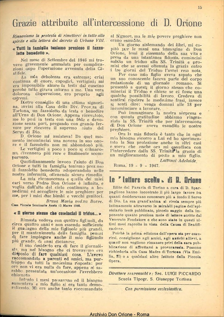 La piccola Opera della Divina Provvidenza, 43, 05, 01-05-1948, pagina 15