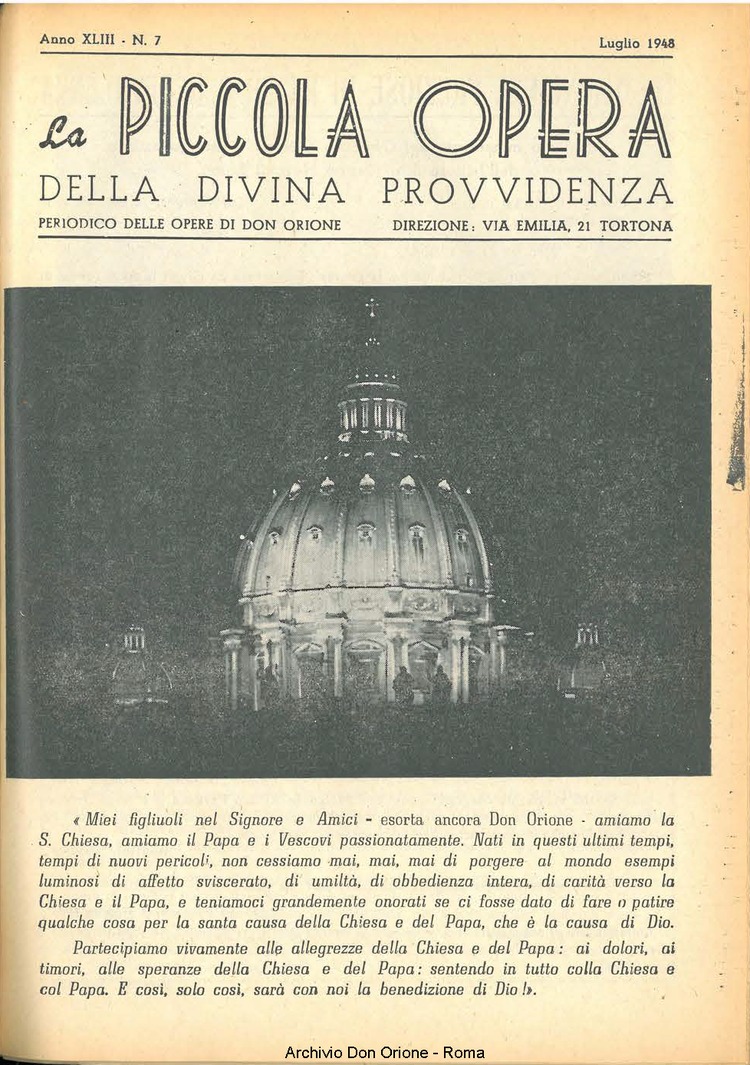 La piccola Opera della Divina Provvidenza, 43, 07, 01-07-1948, pagina 3